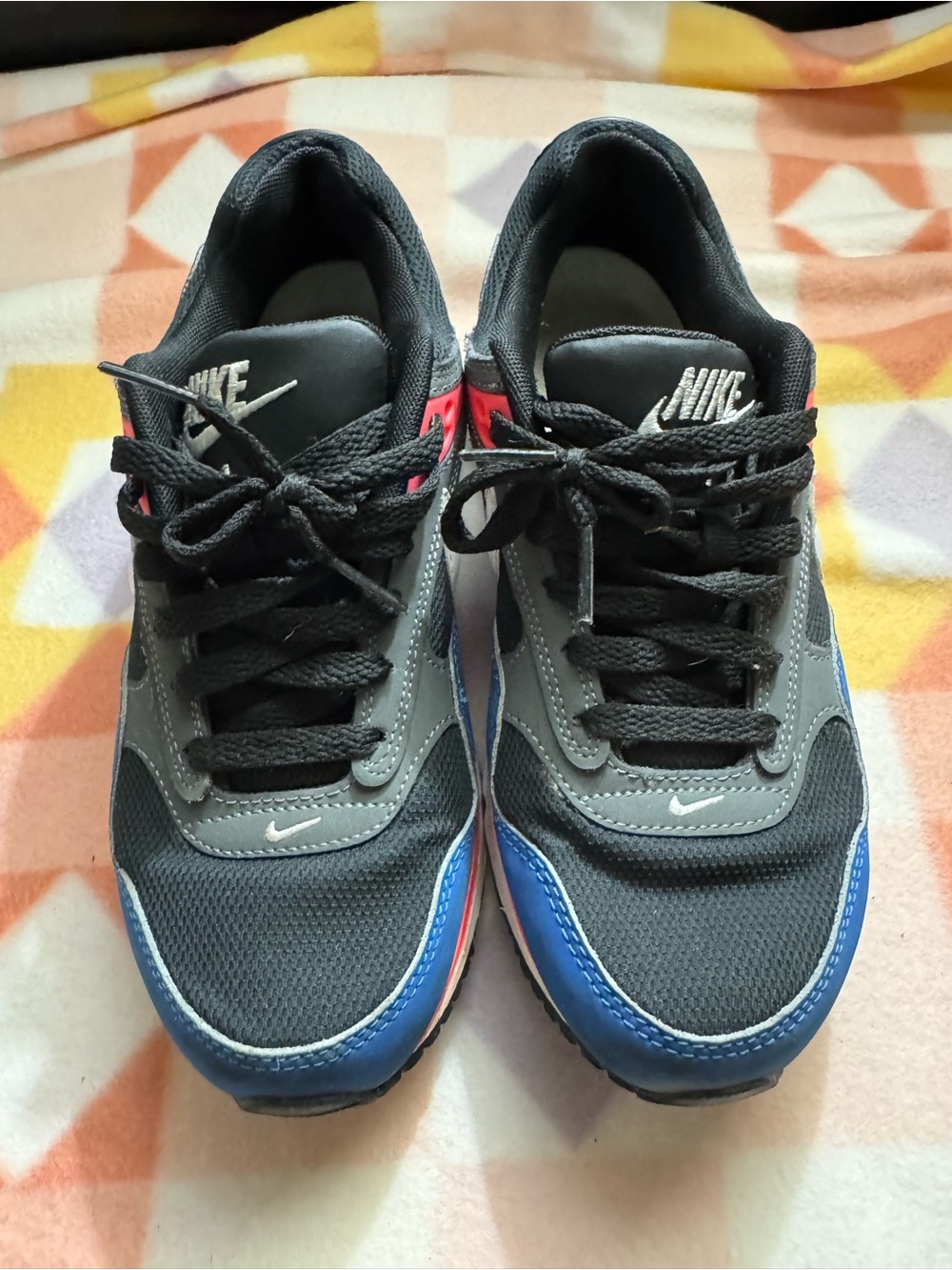 Women’s Air Max Black/Grey/Blue Low-Top Running Shoes